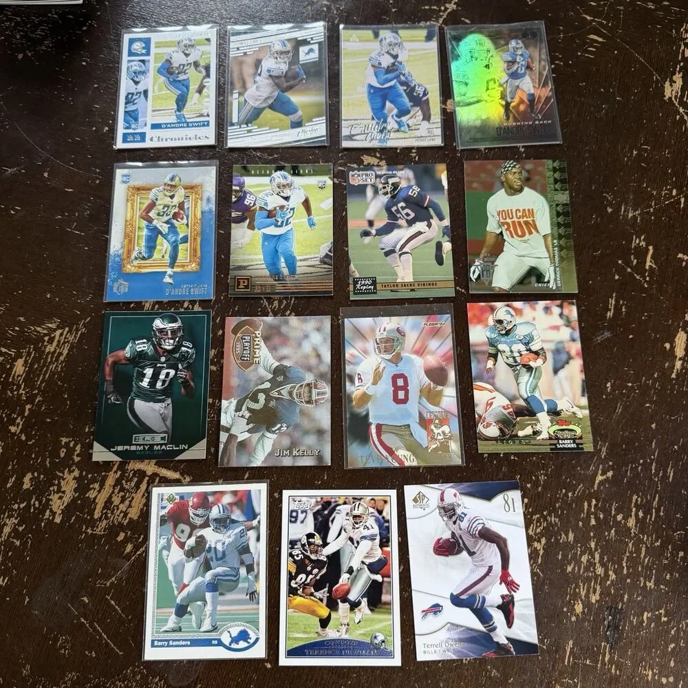Football Cards Lot 200 NM ALL STARS w 1997 Pacific Diagon Silver Barry Sanders